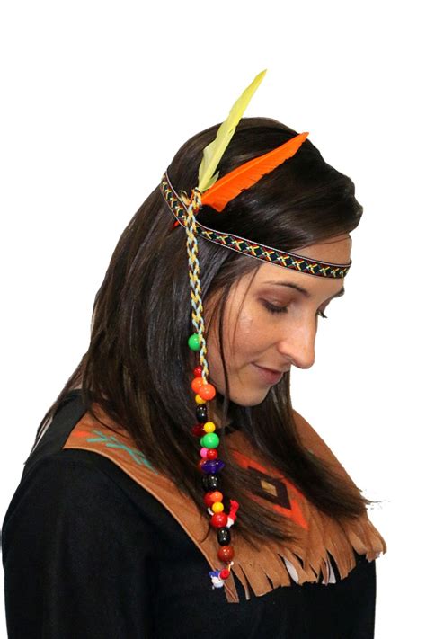indian headband with beads and feathers for your next festival