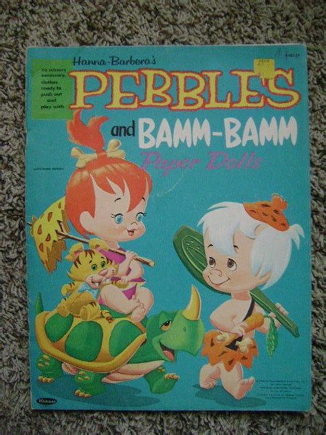 Vintage 1964 Hanna Barberas Pebbles And Bam Bam Paper Dolls Flintstones
