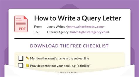How To Get A Literary Agent For Your Book Query Letter Literary Agent