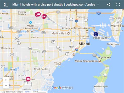 Miami Hotels With Free Shuttle To Cruise Port Map List Port Miami