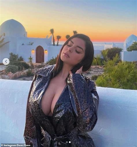 Demi Rose Puts On A Very Busty Display In A Racy Strapless Leopard Print Swimsuit 247 News