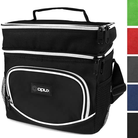Opux Premium Insulated Dual Compartment Lunch Bag For Men Women