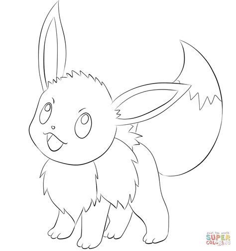 Eevee Coloring Page For Kids