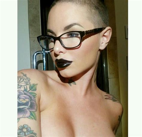 Christy Mack Shaved Head Hairstyles With Glasses Christy Mack Short