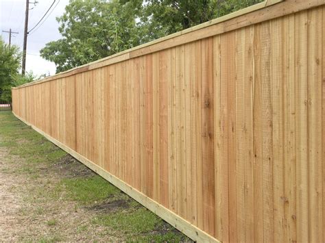 Western Red Cedar Privacy Fence With 2x6 Top Cap And 2x6 Bottom Kick