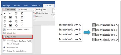 How To Insert Check Box Form Field In Word Document