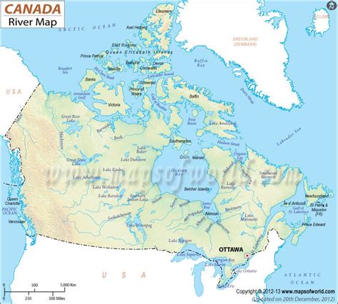 Map Of Canada With Rivers And Lakes Beach Gardens Map