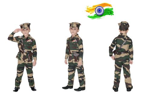 Unisex Boys And Girls Indian Army Full Dress Shopkabap