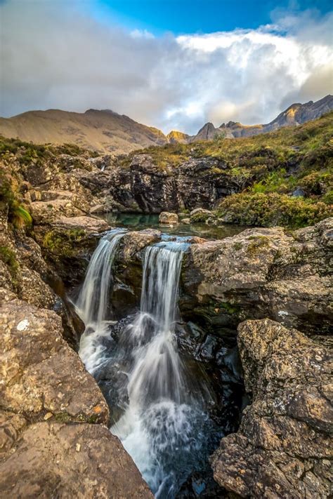 Fairy Pools Waterfall Skye Island Scotland Stock Photo Image Of