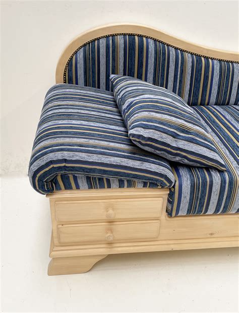 228 cm sofa 2,5 sitzer ca. Sofa Liege Garmisch, Edmonton blau, 38 Lagerstoffe ...