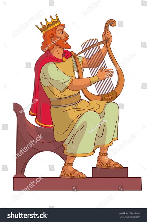 King David Playing The Harp Ar