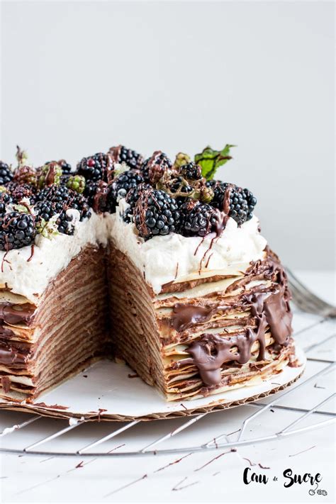 Epic Chocolate And Blackberry Crepe Cake Recipe Yummy Food