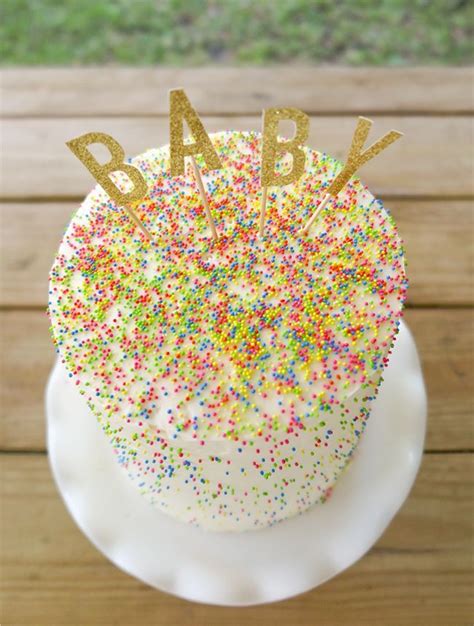A Sprinkle Tastic Gender Reveal Cake Simple Gender Reveal Gender