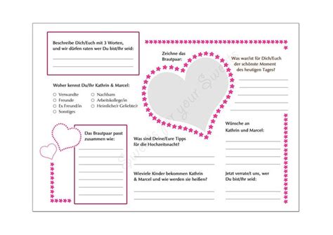 Download steckbrief vorlage for free. DIY Gästebuch Steckbrief - 2 PDF Vorlagen ...