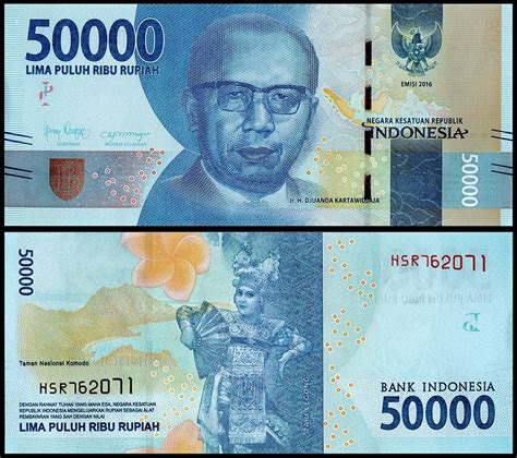 Indonesia 50000 Rupiah Banknote 2021 P 159f Unc