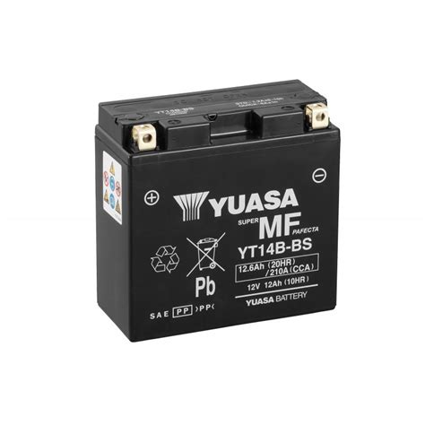 BATTERIE YUASA MOTO YT14B 4 YT14B BS SANS ENTRETIEN 12V 12AH