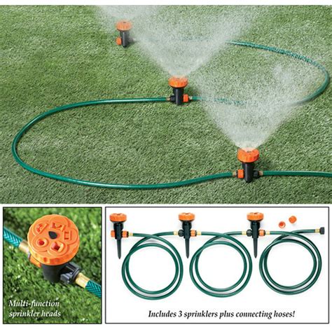 Portable Lawn Sprinkler System Set Of 3 Green