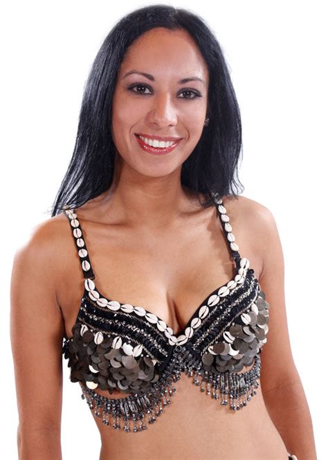 Belly Dance Tribal Bra With Shells Cowrie And Coin Bra Top Missbellydance