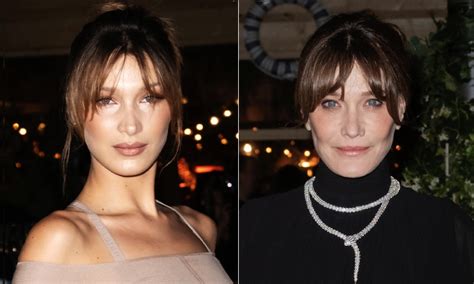 Carla bruni and bella hadid, 21, posted this picture on instagram after meeting at the french film festival. ¡Idénticas! La foto que demuestra que Carla Bruni y Bella ...