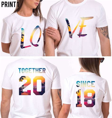 together since love matching couple anniversary shirts