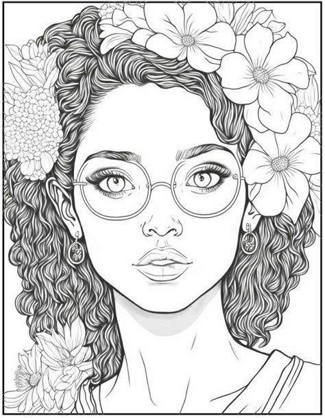 Adult Coloring Pages Coloring Books Crafts Quick Print Faces