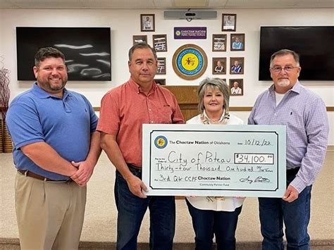 Choctaw Nation Community Partnership Fund Awards Pocola Poteau