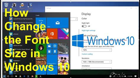 Do you know how to change the font on the desktop icons ? How Change The Font Size in Windows 10 - YouTube