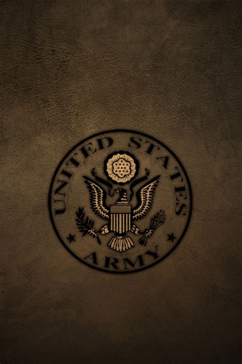 Us Army Logo On Brown Leather Wp5 By Drouell On Deviantart