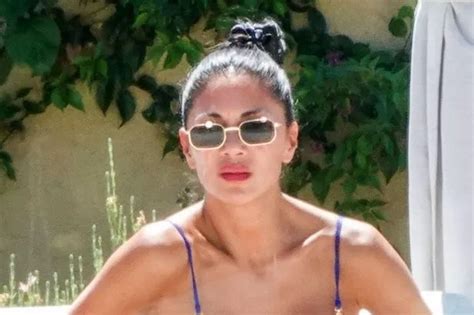Nicole Scherzinger Reveals Incredible Curves In Tiny Blue Bikini On Holiday With Fiancé Thom