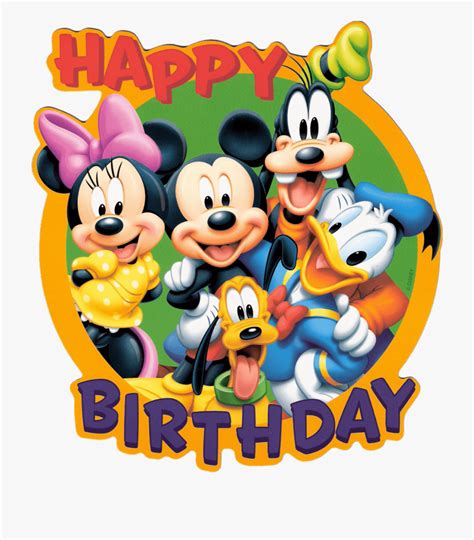 Mickey Mouse Birthday Disney Birthday Clipart - Happy Birthday With