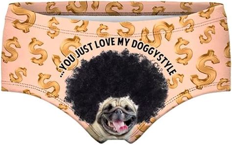 7eaven Shop Women Underwear Briefs Panty Sexy 3d Print Doggy Style