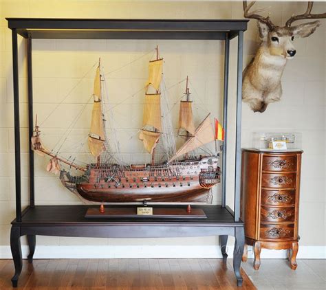 Display Case For Wooden Model Ships Great For Decoration Display Case