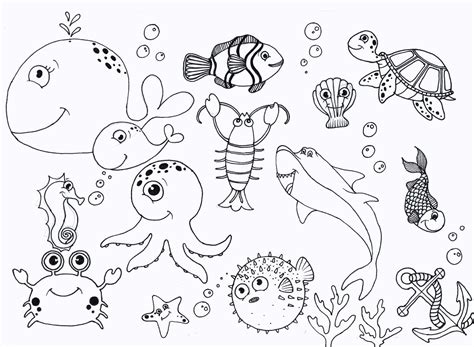 Free Under the Sea Coloring Pages to print for kids