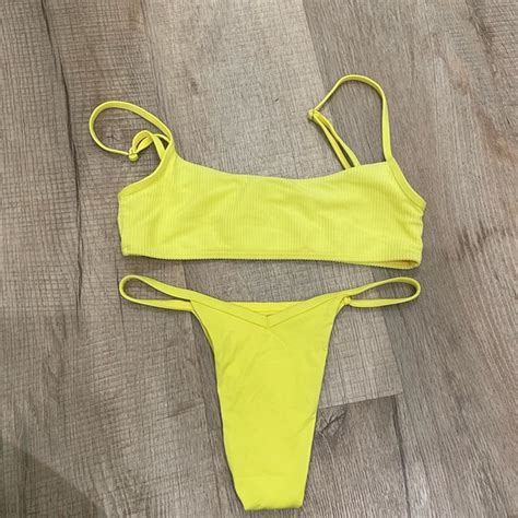 Frankies Bikinis Swim Frankies Bikinis Yellow Bikini Poshmark