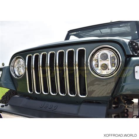 Grille Inserts Chrome Jeep Wrangler Tj Xoea106 X Offroad