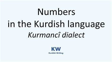 Learn Kurdish Counting Numbers In Kurdish Kurmanci Youtube