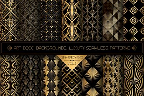 Art Deco Patterns Vol3 Graphic Patterns ~ Creative Market