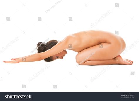 Naked Girl Engaged Yoga Isolated On Stock Photo Shutterstock