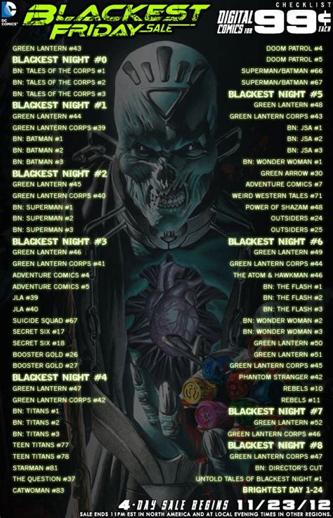 Black Friday Blackest Night Dc Comics Sale