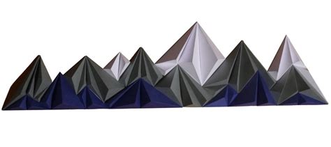 Kit Papercraft Mountains Wall Decoration Made In France Etsy