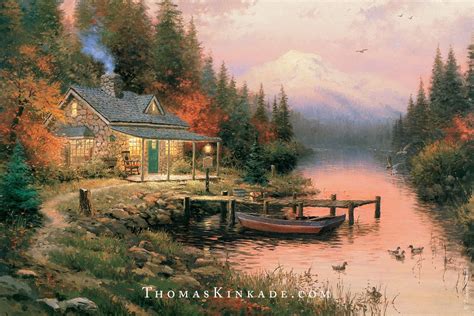 The End Of A Perfect Day Is One Of Thomas Kinkades Most Iconic Cabin