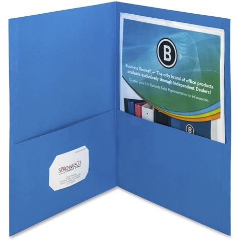 Business Source Bsn78491 Two Pocket Folders 25 Box Blue Walmart