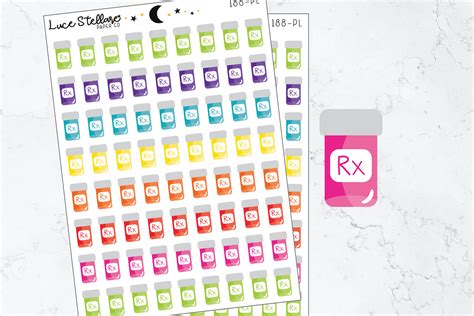 Medicine Planner Sticker Medication Stickers Pill Bottle Etsy