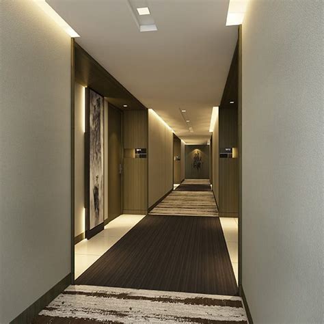 Modern Luxury Hotel Corridor Design 3d Model Ph