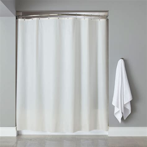 Hooked Hbg Ga White Gauge Vinyl Basic Shower Curtain With