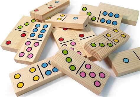 Matemáticas Dominó Para Niños Color Dots Madera Dominos Con Números Ebay