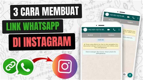 You can find out more about how to make the most out of the links you're sharing in whatsapp, check out this article: 3 Cara Membuat Link Whatsapp di Instagram - YouTube