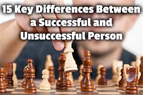 15 Key Differences Between A Successful And Unsuccessful Person