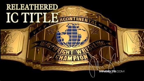 Wwe Intercontinental Replica Title Belt Releather On Gold By Mn Belts