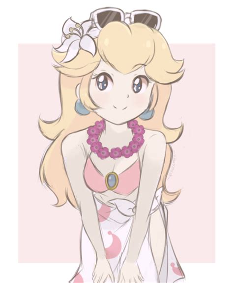 Princess Peach Swimsuit Colored Sketch Ver By Chocomiru02 On